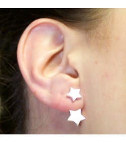 Clous d'oreille Star 8,5 mm en Argent 925