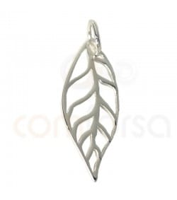 Pendentif Feuille 10 x 25 mm argent 925