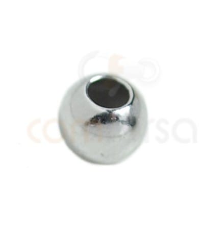 Boule 6 mm (2.4 mm ) Argent rhodié