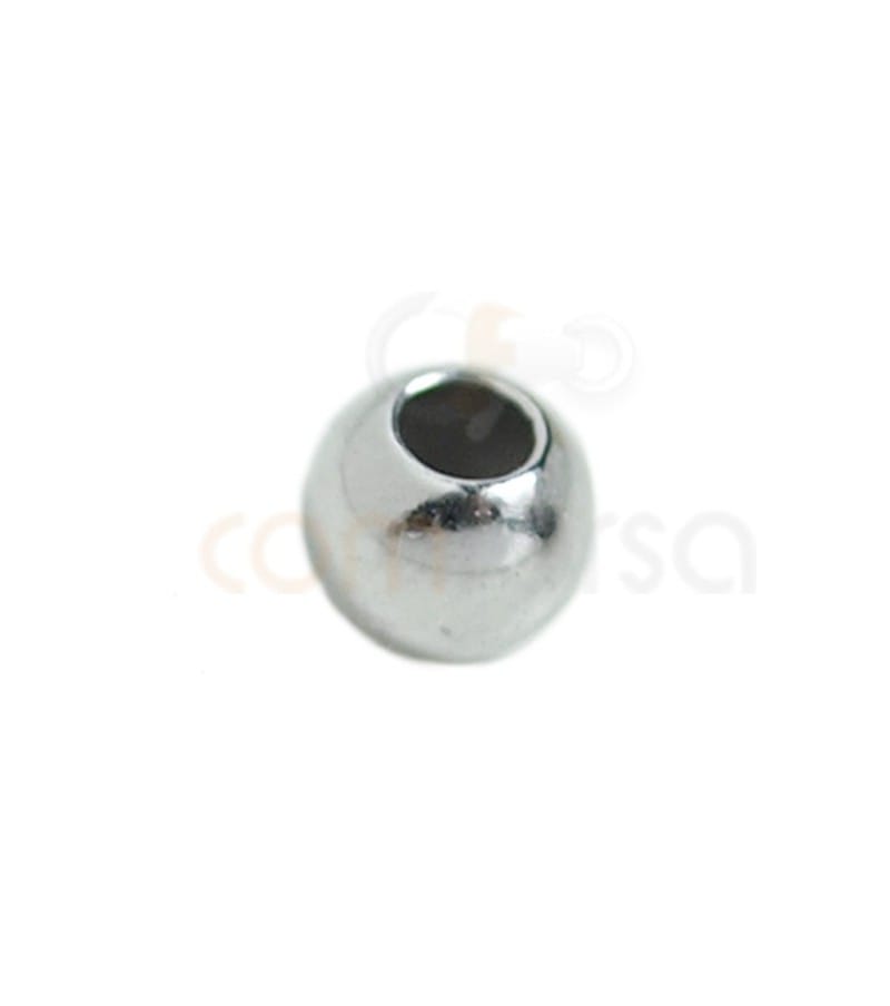 Boule 6 mm (2.4 mm ) Argent rhodié