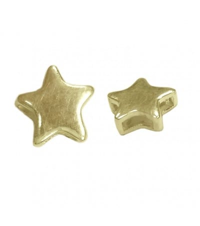 Intercalaire étoile 7 mm (1.2 mm) argent 925 dorée 0.5 microns