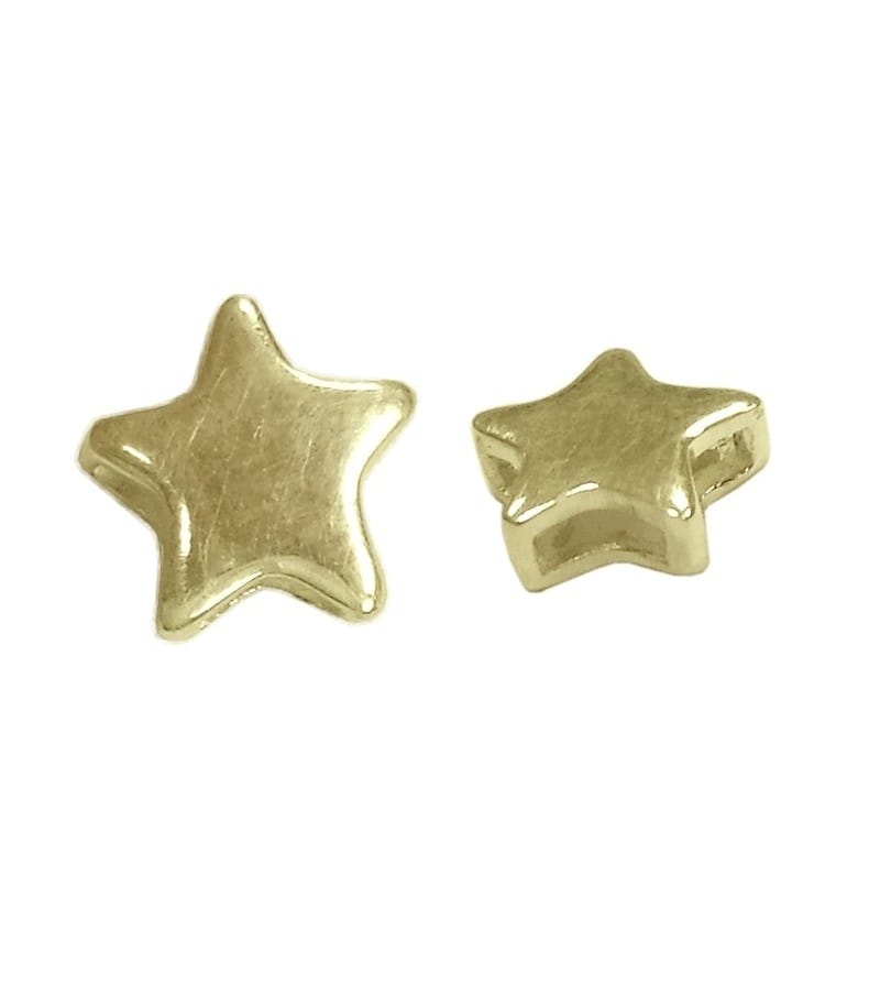 Intercalaire étoile 7 mm (1.2 mm) argent 925 dorée 0.5 microns
