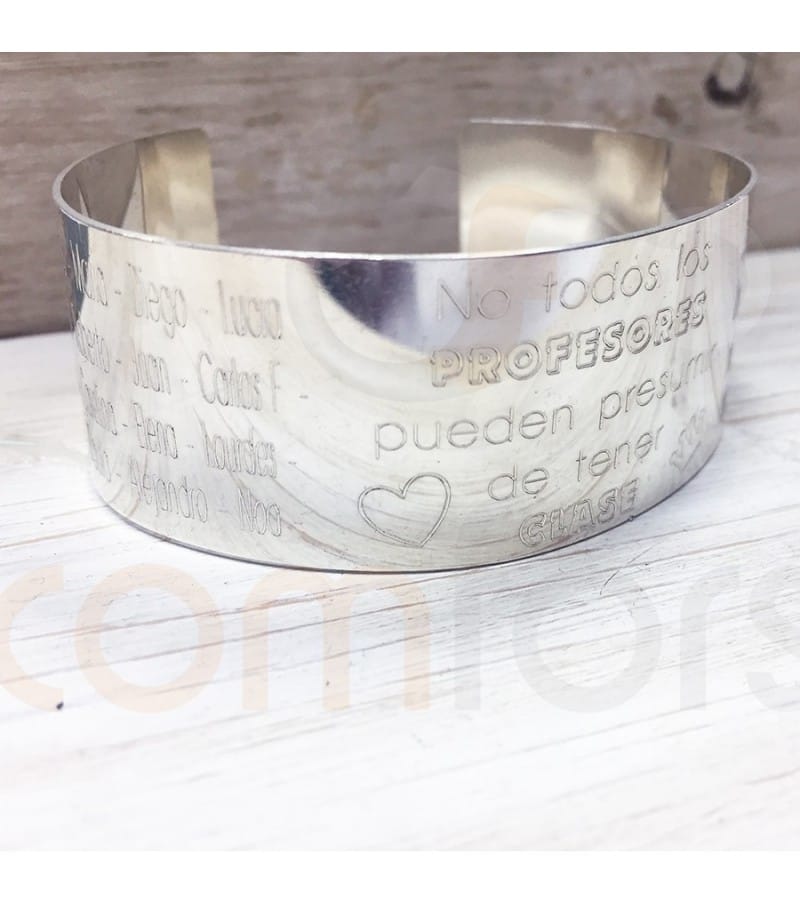 Bracelet personnalisé en argent 925 pour des professeurs