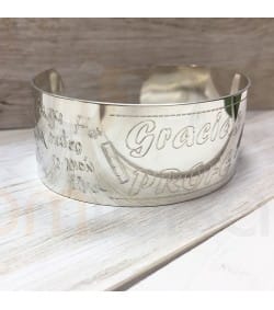 Bracelet personnalisé avec des signatures pour des professeurs en argent 925