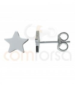 Boucle d'oreille étoile 8 mm argent 925ml