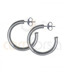 Boucle d'oreille créole 25 mm x 3 mm argent 925ml