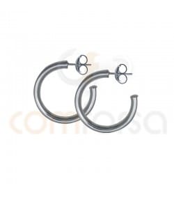 Boucle d'oreille créole 18 mm argent 925ml plaqué or