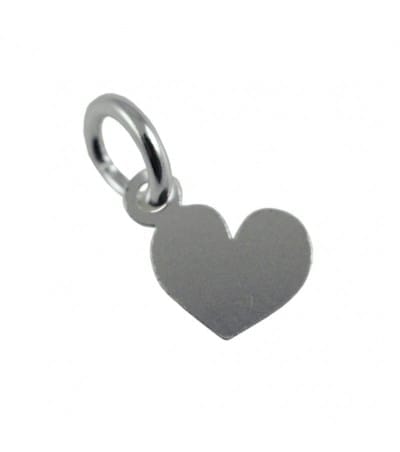 Breloque Coeur 6 x 5 mm argent 925 plaqué or