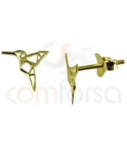 Boucles d'oreilles colibri 8.5 x 8mm argent 925