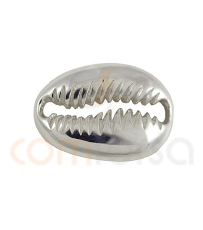 Intercalaire coquillage 17 x 12 mm argent 925 plaqué or