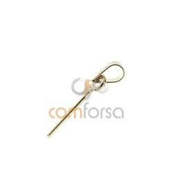 Embout pendentif avec anse 3 x 17 mm Or 750 ml