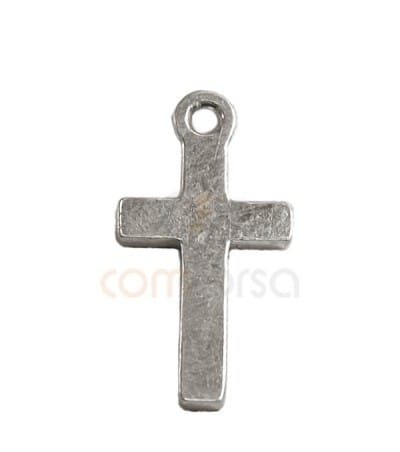 Pendentif croix 7x14mm argent 925 plaqué or