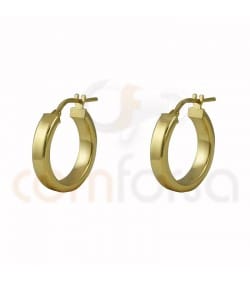 Boucles d'oreilles créoles plates 20 mm argent 925ml