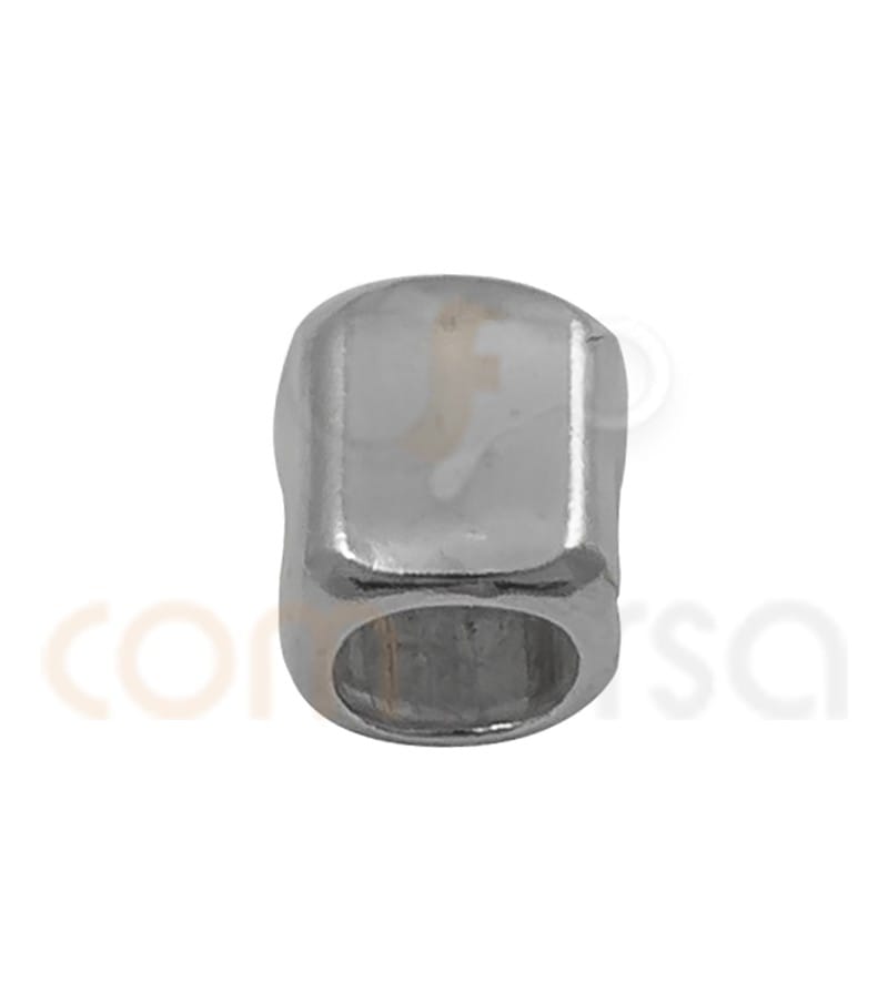 Intercalaire cube irrégulier 3 x 3mm argent 925