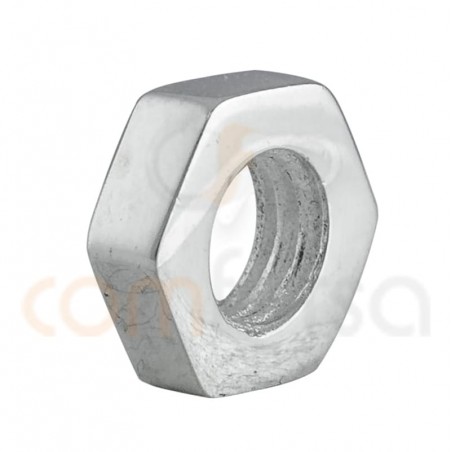 Intercalaire écrou argent 10mm (4.7mm) argent 925