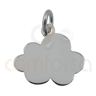Bréloque nuage 14 mm argent 925