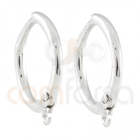 Créole 12 mm avec anneau argent 925
