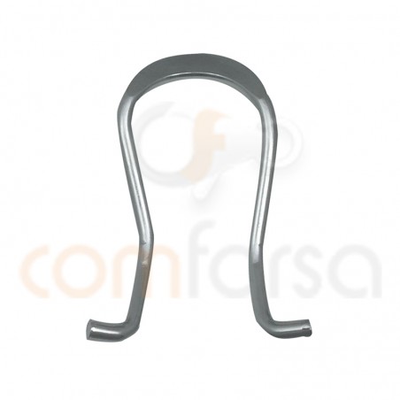 Fil moyen omega clip 10 x 16 mm argent 925