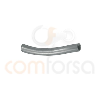 Tube lisse ondulé 2 mm (ext) x 15 argent 925