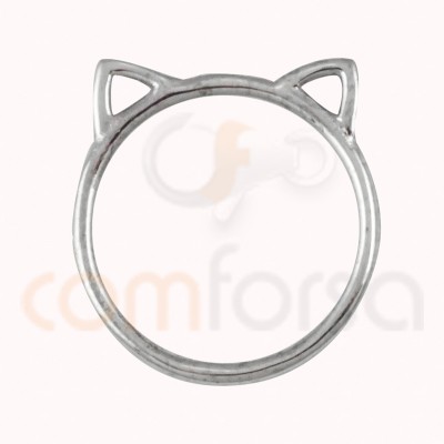Intercalaire chat 13 x 14 mm argent 925ml