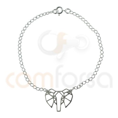 Bracelet cheval 16 cm argent plaqué or