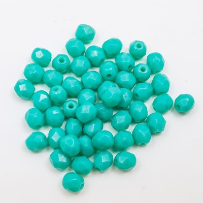 Boules à facettes 4 mm turquoise (50und)