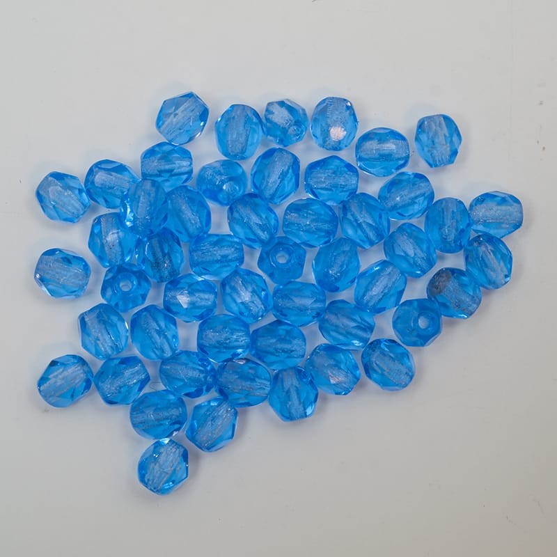 Boules à facettes  4 mm bleu royal (50und)