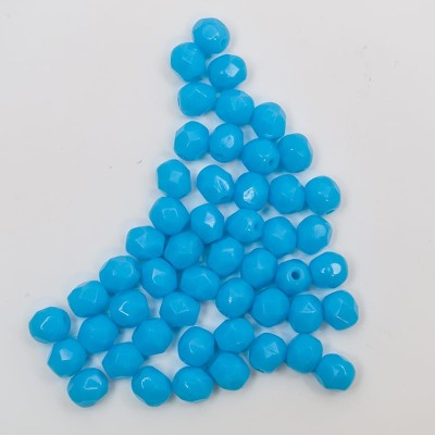 Boules à facettes  4 mm bleu ciel (50und)