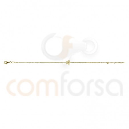 Bracelet chaîne étoile 17 + 3 cm argent 925