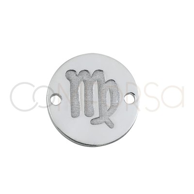 Intercalaire horoscope Vierge bas-relief 10 mm argent 925
