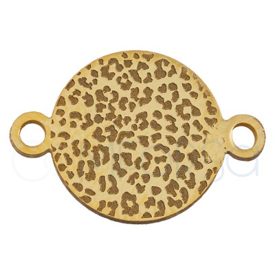Entretoise léopard 10 mm en argent 925 plaqué or