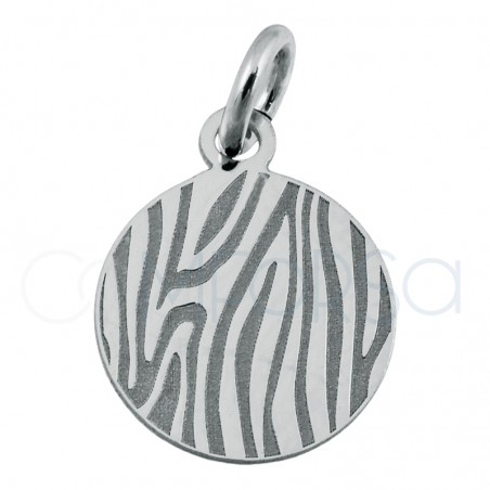 Pendentif zebre 10 mm en argent 925 plaqué or