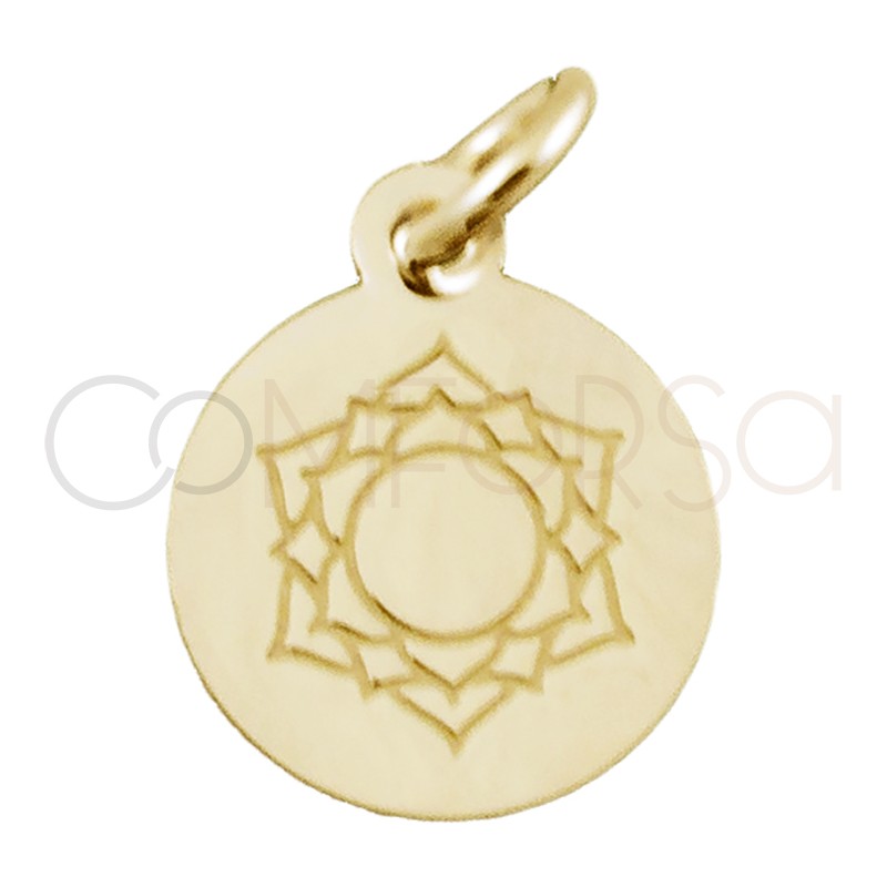 Pendentif chakra "SAHASRARA" 10 mm argent 925 plaqué or