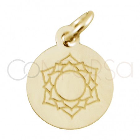 Pendentif chakra "SAHASRARA" 10 mm argent 925 plaqué or