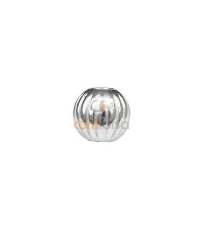 Boule godronnée 5 mm argent 925