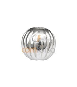 Boule godronnée 5 mm argent 925