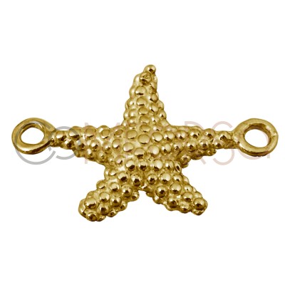 Intercalaire étoile de mer 10 mm argent 925 plaqué or