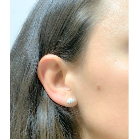Boucle d'oreille conque 10 x 5.5 mm argent 925