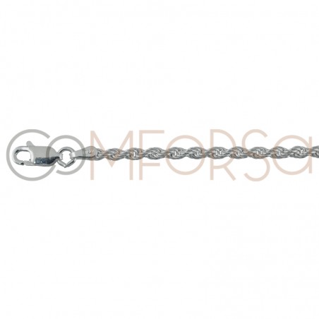 Maille corde 2.5 mm argent 925ml