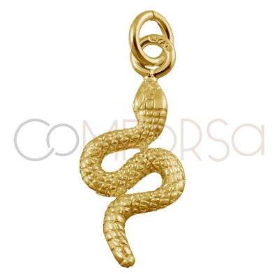 Pendentif serpent 16 x 8 mm argent 925