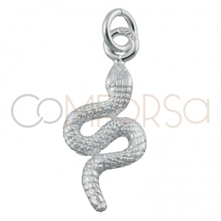 Pendentif serpent 16 x 8 mm argent 925