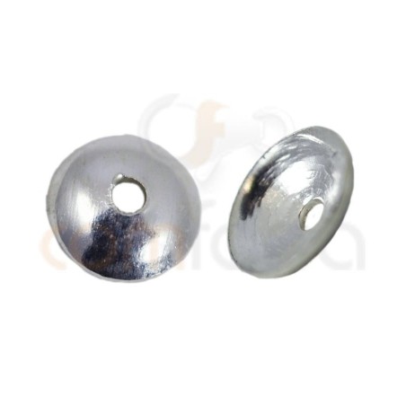 Calotte lisse 6 mm argent 925 plaqué or