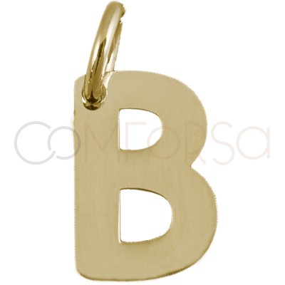Pendentif lettre B 5.2x8mm argent plaqué or