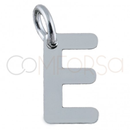 Pendentif lettre E 4.7x8mm argent plaqué or