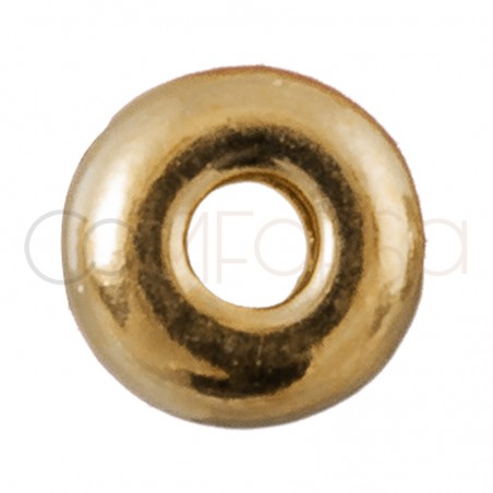 Donut 4 mm (1.5) argent doré