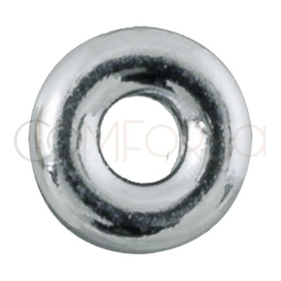 Donut 4 mm argent 925 rhodié