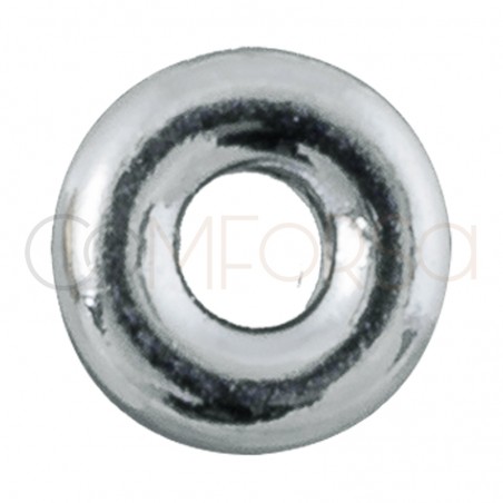 Donut 4 mm (1.5) Argent rhodié