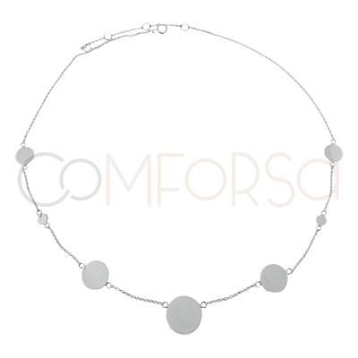 Ras de cou initiales 38 + 6cm argent 925