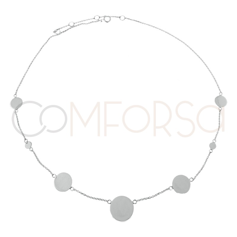 Ras de cou initiales 38 + 6cm argent 925