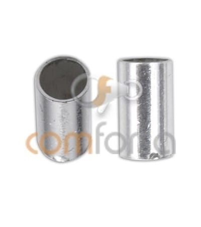Tube embout pour coller 2.5 x 6 mm argent 925